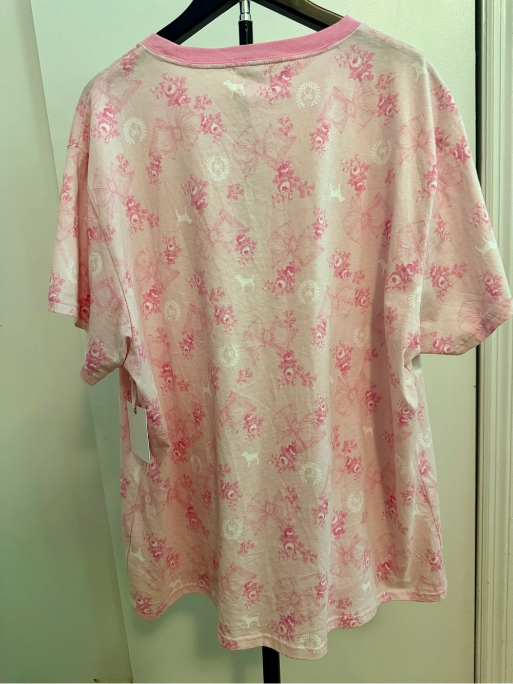 Victoria’s Secret PINK x LoveShackFancy Campus Tee- size XL-NWT - Picture 2 of 4